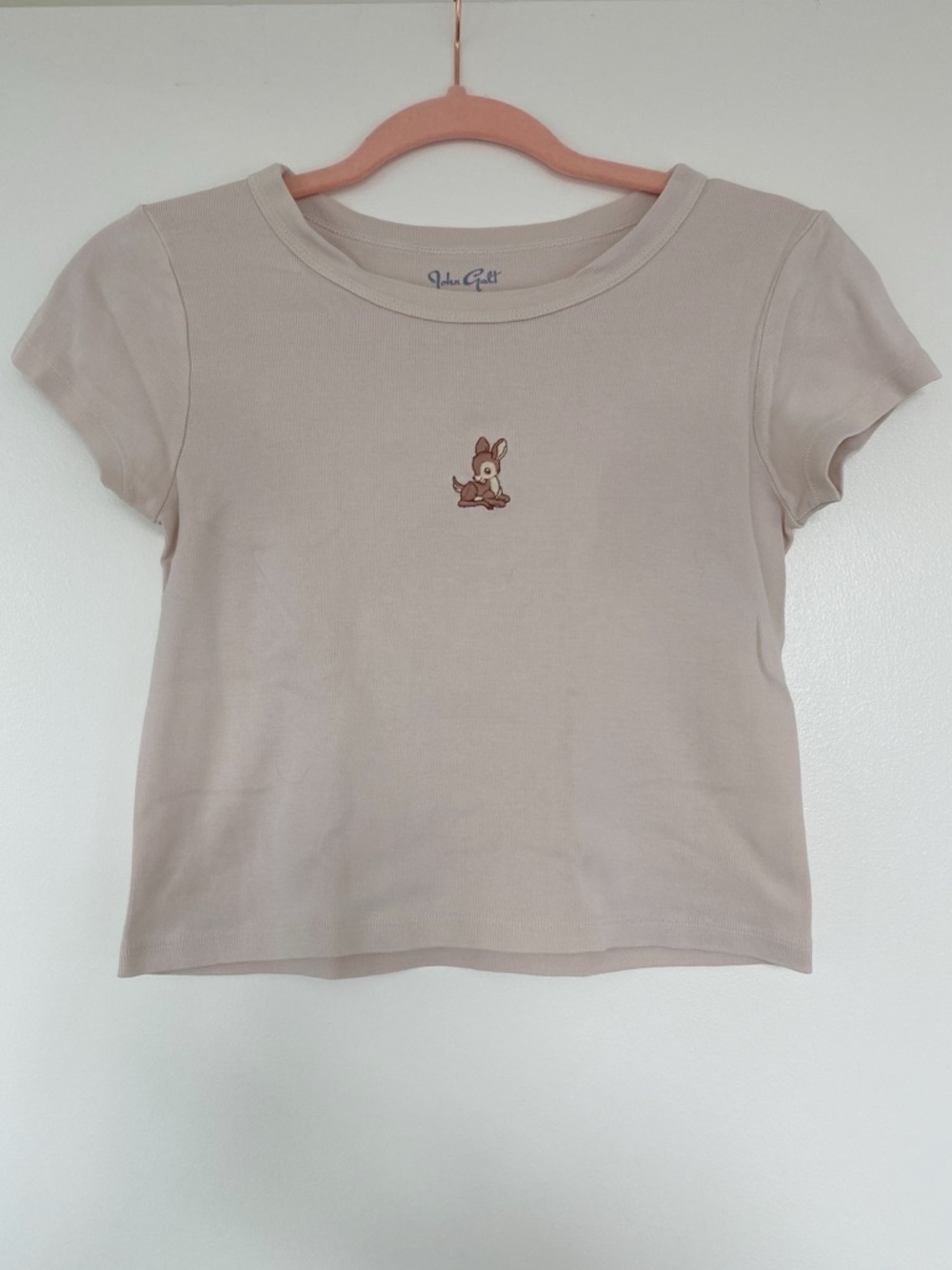 John Galt Brandy Melville fawn baby deer short sleeve shirt